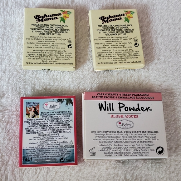 NEW Bundle of 4 theBalm Cosmetics Mini Eyeshadow Bronzer Blush Book Design - Picture 2 of 10